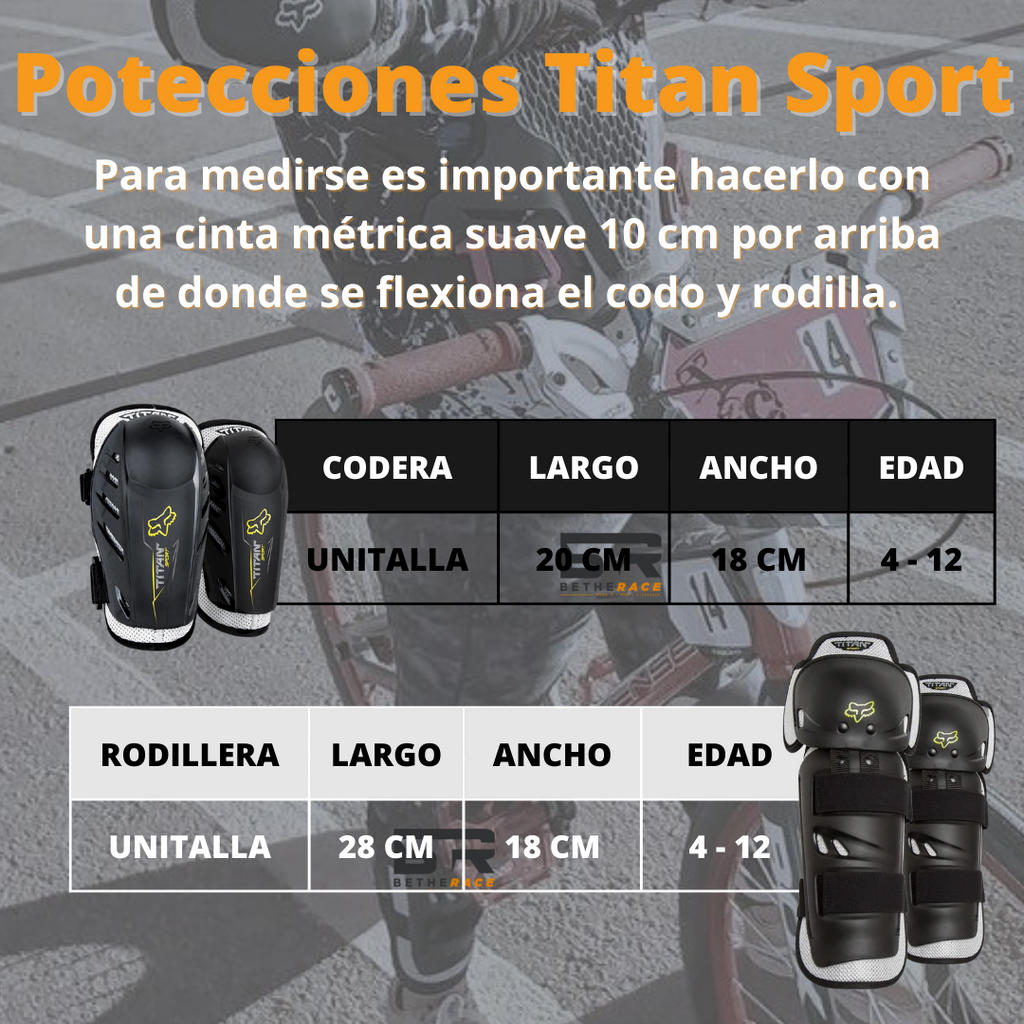 Rodilleras Niño FOX Titan Sport Black 2023