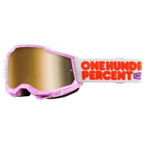 GOGGLES 100% ACCURI 2  HUNDREDS MICA ESPEJO ORO