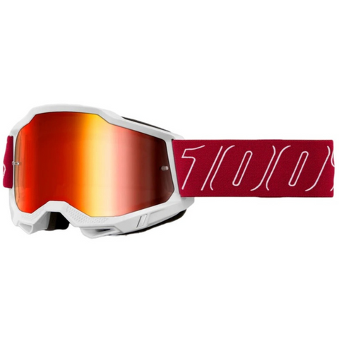 GOGGLES 100% ACCURI 2 REDLINE MICA ESPEJO ROJO