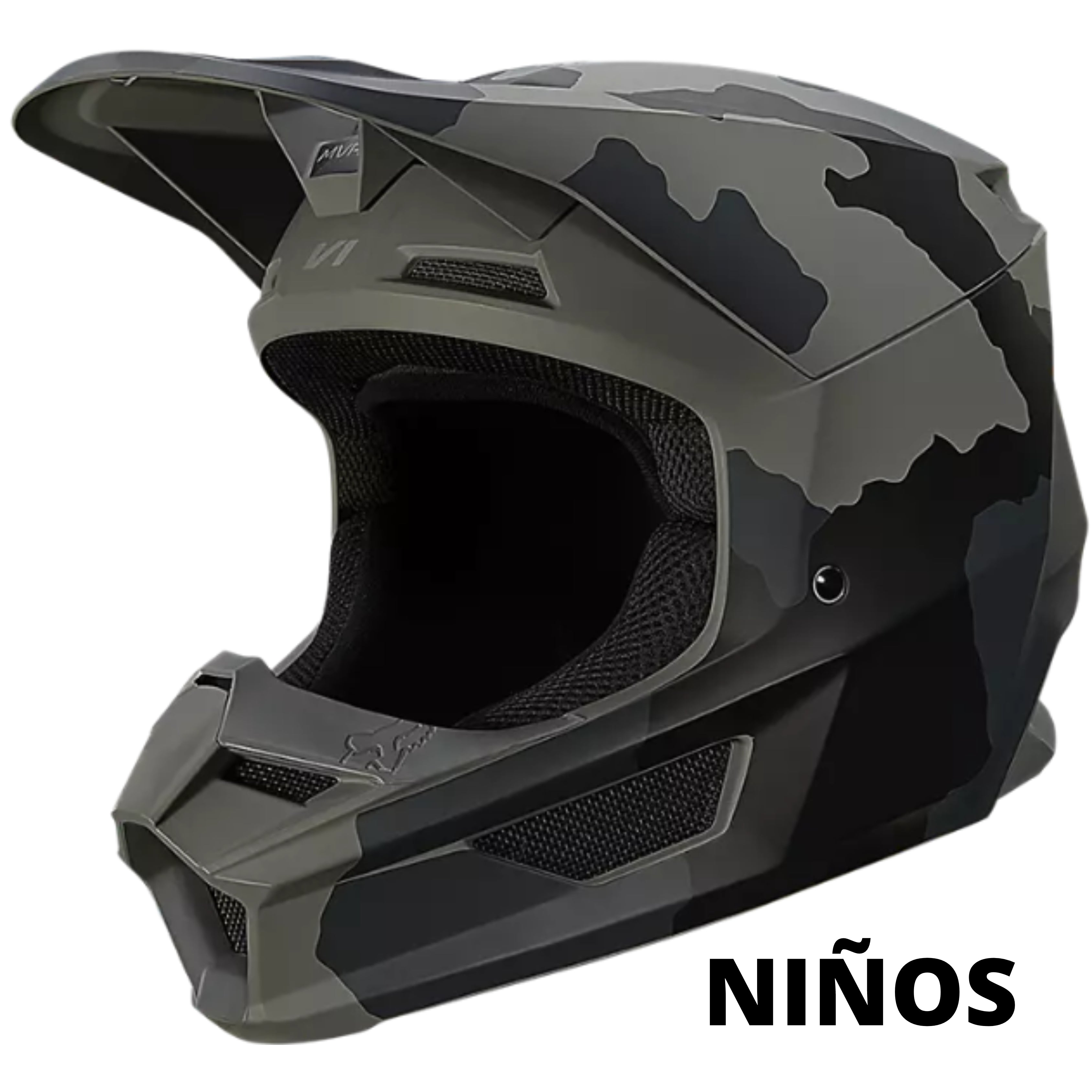 CASCO FOX V1 NIÑO TREV CAMO – BE THE RACE